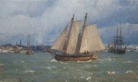 Snow Squalls, New York Harbor, 1760 / Christopher Blossom / 18.00x30.00 / $24000.00