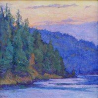 River Glow (Coeur d'Alene River) / Amy Sidrane / 14.00x14.00 / $2700.00/ Sold