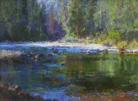 Shadows On MacDonald Creek / Kathryn Stats / 18.00x24.00 / $5500.00
