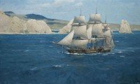 USS Dale off Cabo San Lucas, 1847 / Christopher Blossom / 22.00x36.00 / $36000.00/ Sold