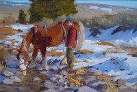 Watering Captain Shire / Grant Redden, CA / 11.00x16.00 / $2400.00/ Sold
