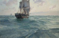 Discovery and Chatham Approaching Cape Flattery, April 29, 1792 / Christopher Blossom / 22.00x34.00 / $34000.00/ Sold