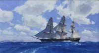 Clipper Ship Westward Ho Approaching the California Coast, January 1853 / Christopher Blossom / 20.00x36.00 / $35000.00/ Sold