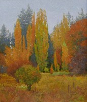 Lombardy Poplars of Medimont / George Carlson / 42.00x36.00 / $77000.00/ Sold