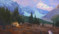 A Camp in the Rockies / Ralph Oberg / 30.00x48.00 / $22000.00