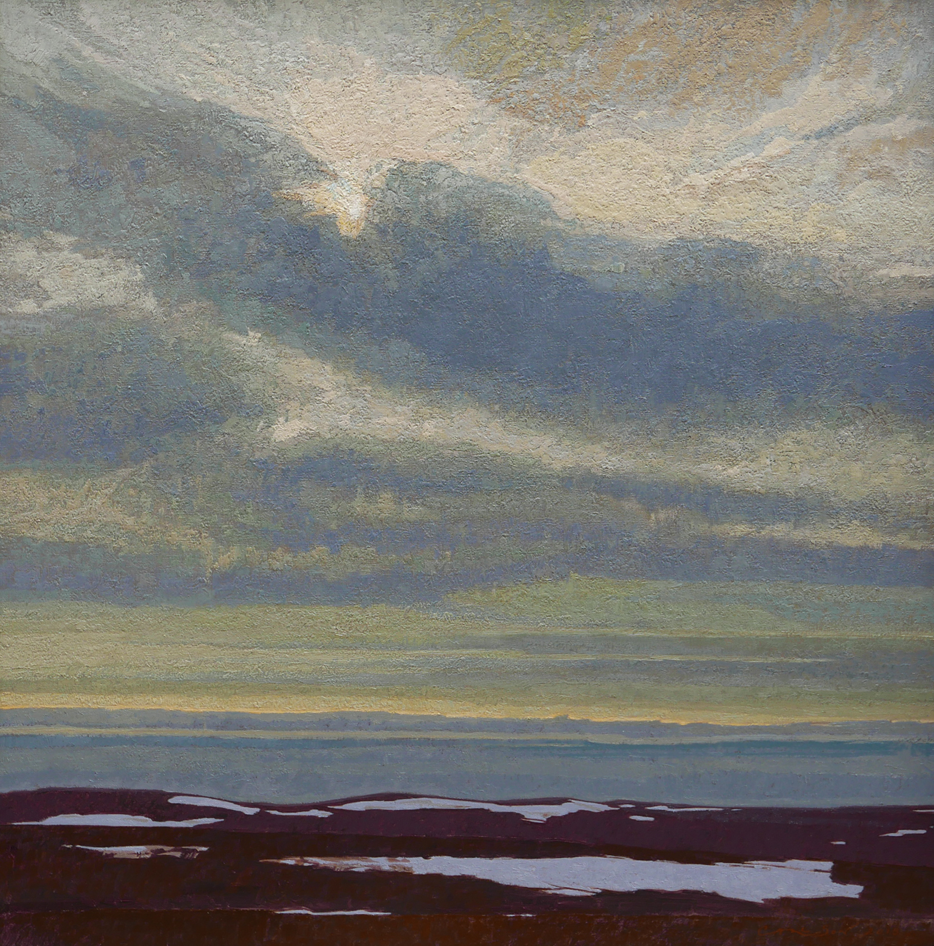 Waves of Snowdrifts by George Carlson 42 high X 42 wide, oil on linen $80,000.00